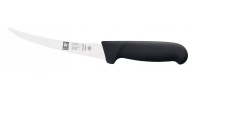 Нож обвалочный Icel SAFE изогнутый (узкое жесткое лезвие) черный 130/265 мм.