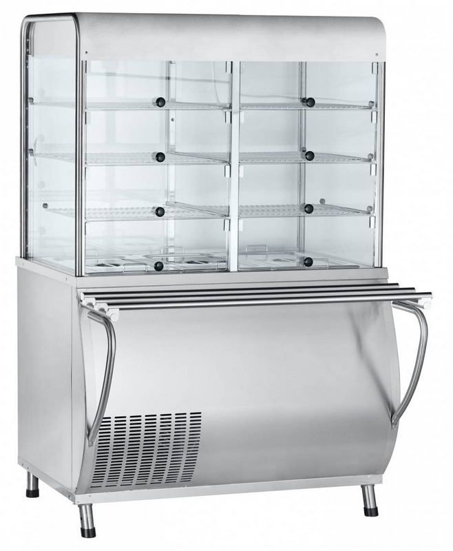 Прилавок-витрина холодильный Abat ПВВ (Н)-70М-С-01-НШ с гастроёмкостями