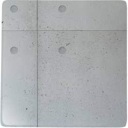 Тарелка квадратная Chef&Sommelier Concrete фарфор, серый, L 28, B 28 см