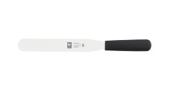 Лопатка кулинарная Icel 515 мм. прямая раб. часть 39*4 см. нерж. узкая с пластик. ручкой, черн.