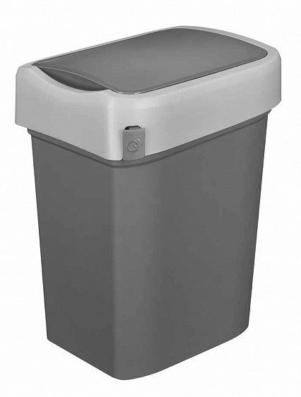 Контейнер мусорный RESTOLA SMART BIN 10 л, L 245 мм, B 196 мм, H 345 мм серый