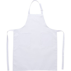 Фартук Cheftailor с грудкой и карманом, полиэстер белый, L 92, B 70 см