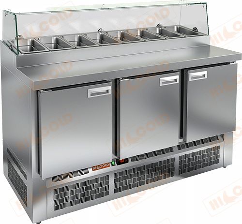 Стол для пиццы HICOLD PZE2-111/GN стекло
