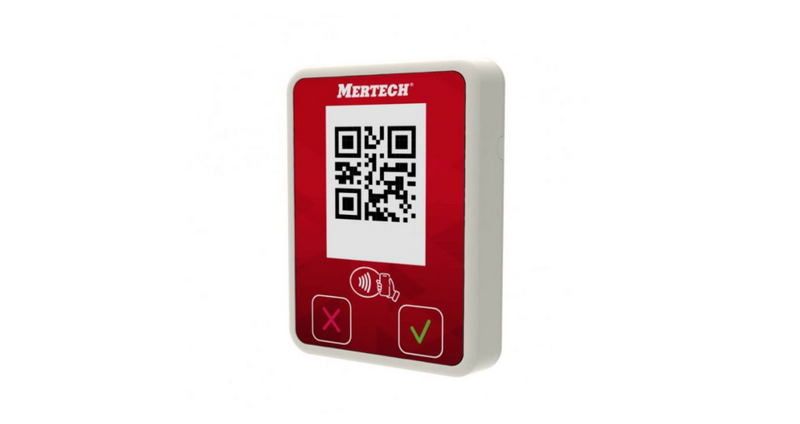 Терминал оплаты СБП MERTECH Mini (NFC, QR, 2, 4 inch), белый/красный