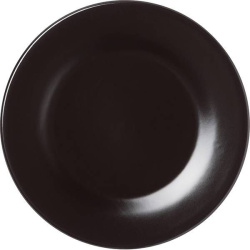 Тарелка Борисовская Керамика «Карбон» мелкая; D20см, фарфор, черный, матовый