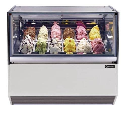 Витрина для мороженого EasyBest JULY 18, цвет белый RAL9010