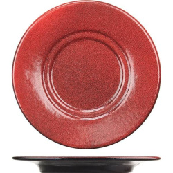 Блюдце Борисовская Керамика «Млечный путь красный»; D15,5см, фарфор, красный, черный