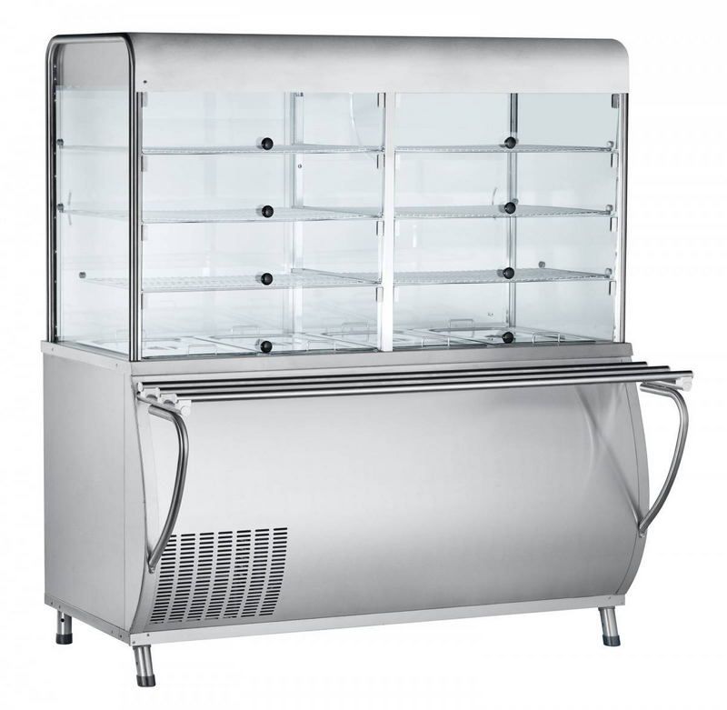 Прилавок-витрина холодильный Abat ПВВ (Н)-70М-С-НШ с гастроёмкостями
