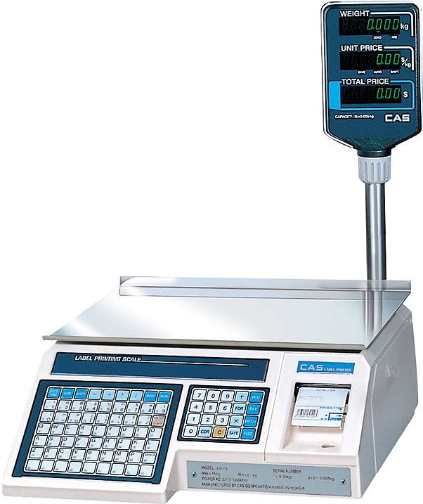 Весы торговые с печатью этикеток CAS LP-6R (V 1.6) TCP-IP