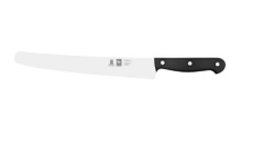 Нож кондитерский Icel TECHNIC черный с волн.кромкой 250/375 мм.