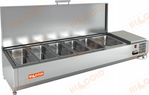 Холодильная витрина для ингредиентов HICOLD VRTU 1485