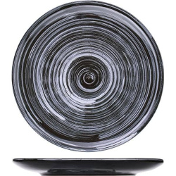 Тарелка Борисовская Керамика «Маренго» мелкая; D22, H2см, керамика, черный, серый