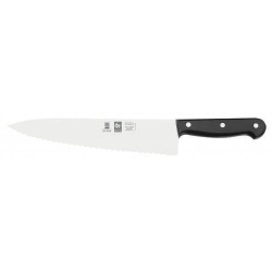 Нож кухонный Icel TECHNIC черный с волн. кромкой 250/380 мм.