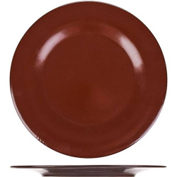 Тарелка Борисовская Керамика «Шоколад» мелкая; D20, H2см, фарфор, темно-коричневый