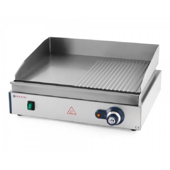 Поверхность жарочная электрическая Hendi 1/2 гладкая, 1/2 рифлёная 203156
