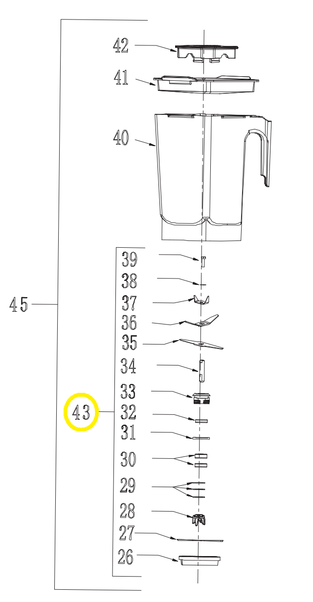 Нож в сборе FIMAR (EASYLINE) CO9178 для CS-1107