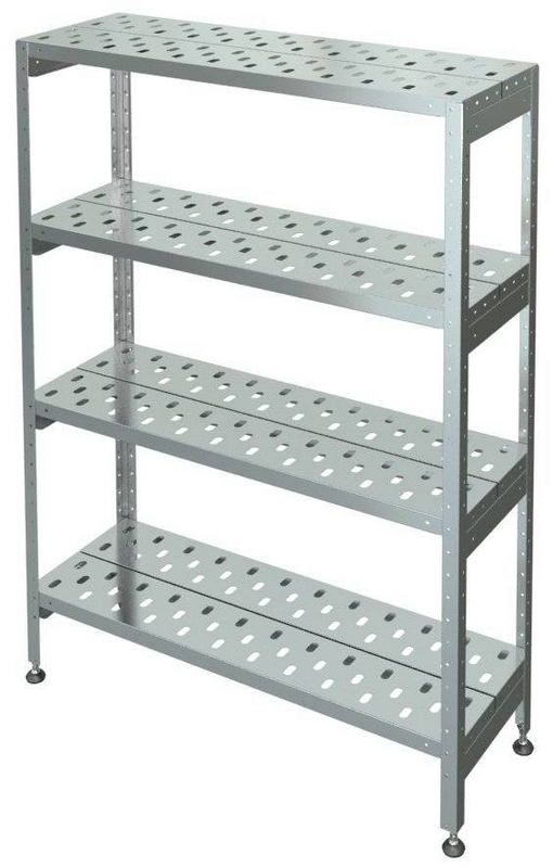 Стеллаж прямой решетчатый МариХолодМаш С-4Р-0, 5/1, 5/1, 6