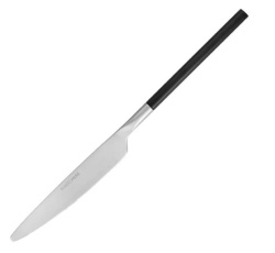 Нож столовый KunstWerk District Silver Black Matte черный L 225 мм, B 18 мм