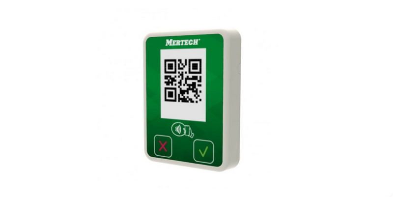 Терминал оплаты СБП MERTECH Mini (NFC, QR, 2, 4 inch), белый/зеленый