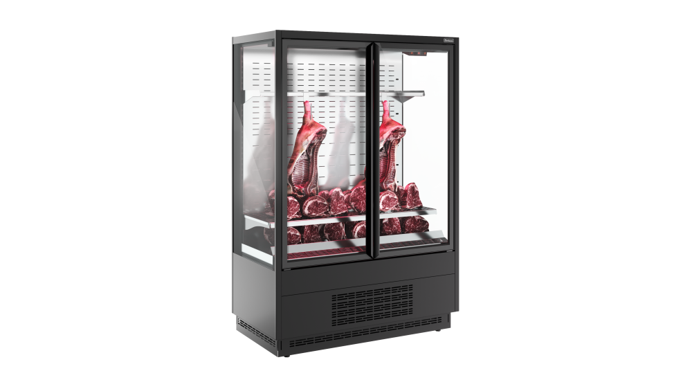 Холодильная горка мясная Carboma FC20-07 VV 1, 3-1 STANDARD фронт X7 (версия 2.0) (9005-0430)