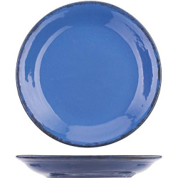 Блюдце Борисовская Керамика «Синий крафт»; D15,5см, керамика; голубой