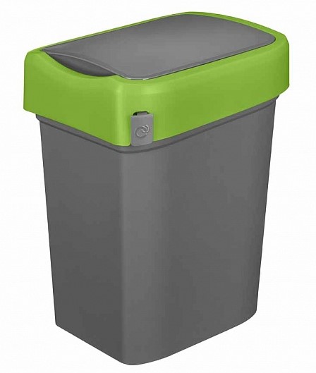 Контейнер мусорный RESTOLA SMART BIN 10 л, L 245 мм, B 196 мм, H 345 мм зеленый