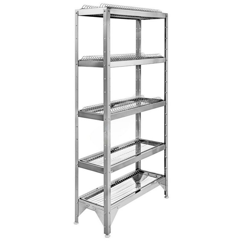 Стеллаж для сушки посуды Hessen СТР-1, 6*8/3+2 (нерж)