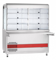 Прилавок-витрина холодильный Abat ПВВ(Н)-70КМ-С-01-ОК с охлаждаемой камерой