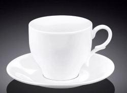 Чашка чайная и блюдце 220 мл   цвет.уп. фарфор  (1) (36)