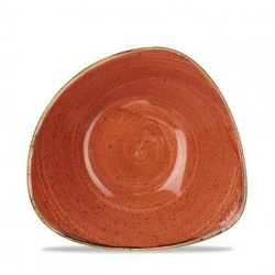 Салатник фарфоровый треугольный CHURCHILL Stonecast 0,60 л d23,5 см, без борта Spiced Orange SSOSTRB