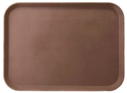 Поднос прорезиненный ProHotel коричневый L 410 мм, B 305 мм