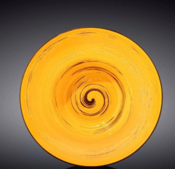 Тарелка Wilmax Spiral желтая 1500 мл, D 255 мм