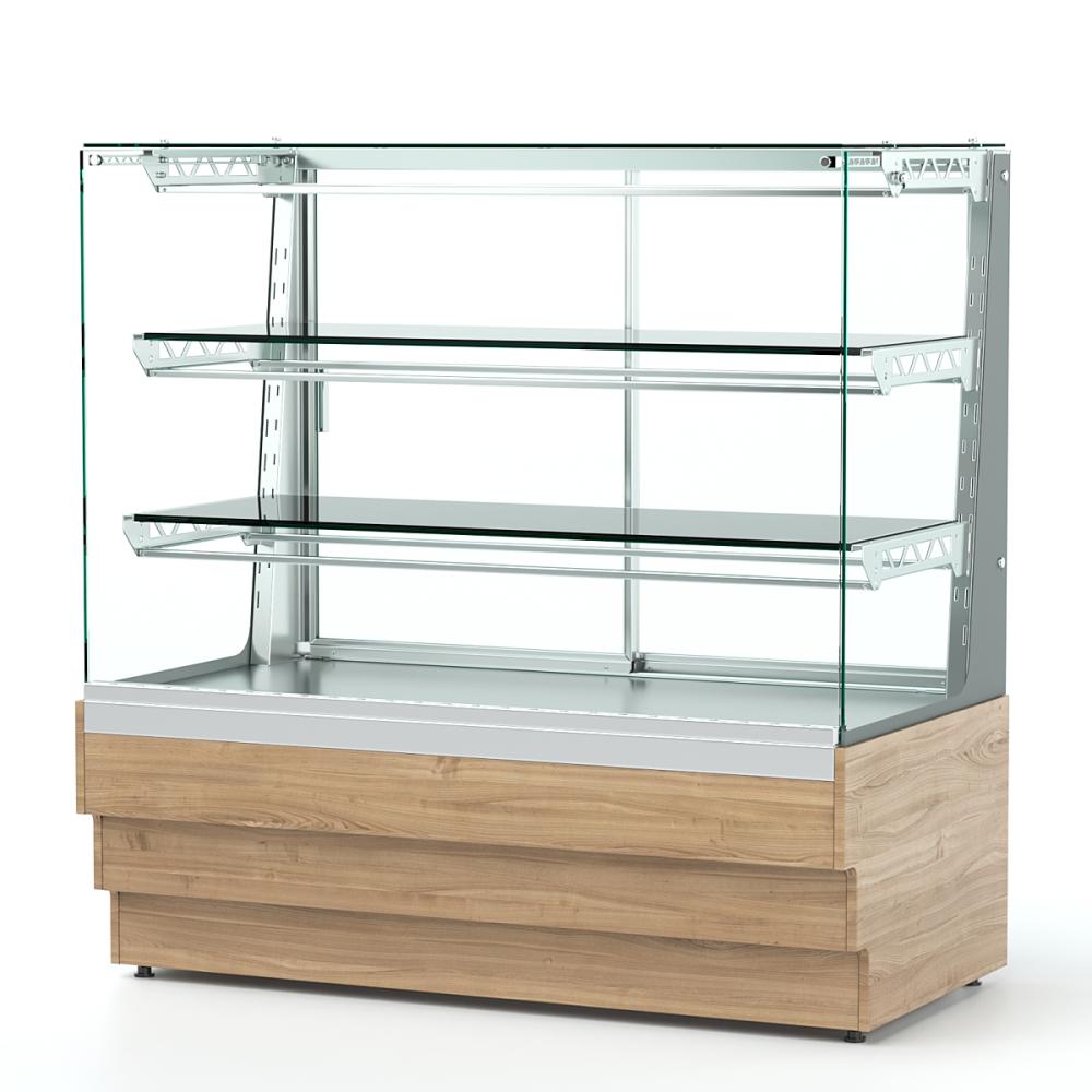 Витрина кондитерская тепловая Refettorio Crystal RKH42A (динамика) закрытая (2 полки) 1250x700x1320мм