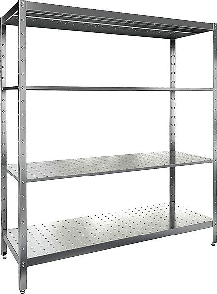 Стеллаж прямой перфорированный HICOLD НСК-17/6 П, h 2000мм