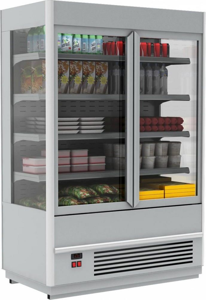 Холодильная горка мясная Carboma FC20-07 VV 1, 9-1 STANDARD (фронт X5, цвет по схеме, фронт стандартный цвет)