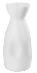 Бутылка для саке KunstWerk Paula белая 140 мл, H 120 мм, D 50 мм