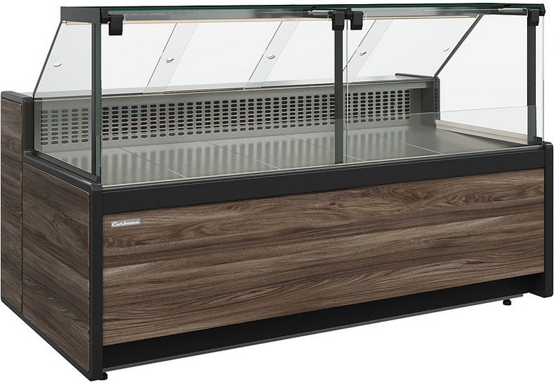 Витрина морозильная Carboma GC111 SL 2, 0-1 (1008 Темный дуб)