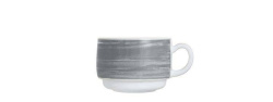 Чашка Arcoroc Brush 190 мл серый край (блюдце L0633)