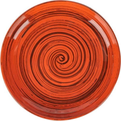 Тарелка Борисовская Керамика мелкая; D18см, керамика; оранжевая