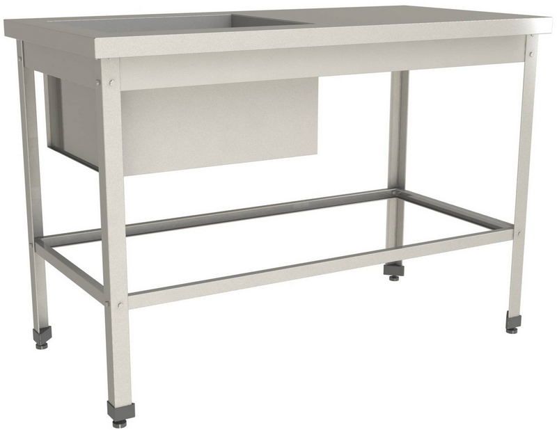 Ванна моечная с рабочей поверхностью RESTOINOX ВМСР/1-11/7-О-ЭН