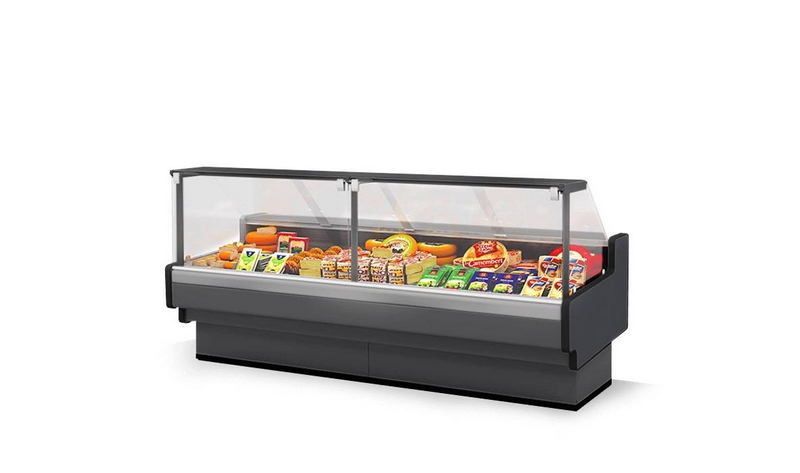 Витрина холодильная BrandFord Aurora Slim SQ Plug-In открытый угол 90 вентилируемая
