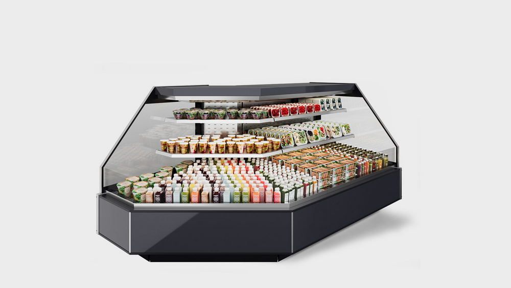 Холодильная горка гастрономическая BrandFord CALYPSO 250 TOP LIGHT вертикальная