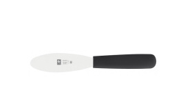 Лопатка кулинарная Icel 210 мм. прямая раб. часть 11*3,3 см. нерж. узкая с пластик. ручкой, черн.