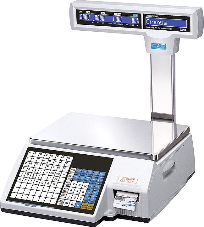 Весы торговые с печатью этикеток CAS CL5000J-15IP TCP-IP