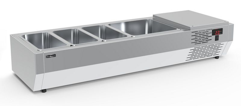 Холодильная витрина для ингредиентов Carboma A40 SM 1, 2 (3 GN1/3+1 GN1/2)