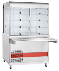 Прилавок-витрина холодильный Abat ПВВ(Н)-70КМ-С-НШ столешница нерж.