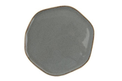 Тарелка с волнообразным краем 27см Dark Gray