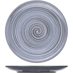 Тарелка Борисовская Керамика «Пинки» мелкая; D22, H2см, керамика, серый