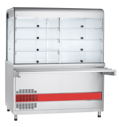 Прилавок-витрина холодильный Abat ПВВ(Н)-70КМ-С-01-НШ столешница нерж.