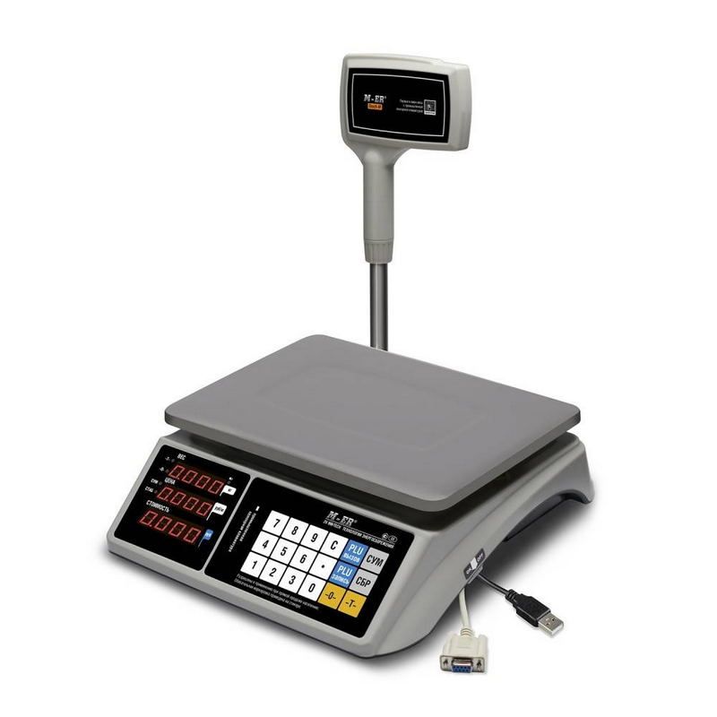 Весы торговые MERTECH M-ER 328 ACPX-15.2 "TOUCH-M" LED RS232 и USB (по 4 в коробке)